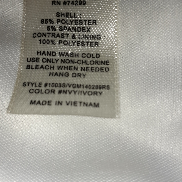 ENFOCUS STUDIO NAVY BLUE AND WHITE COCKTAIL DRESS SIZE 10 - Picture 3 of 7